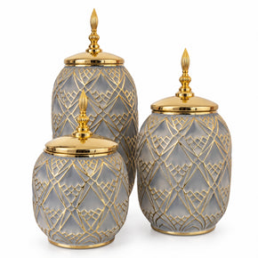 Tibor Relieve Ceramica Azul