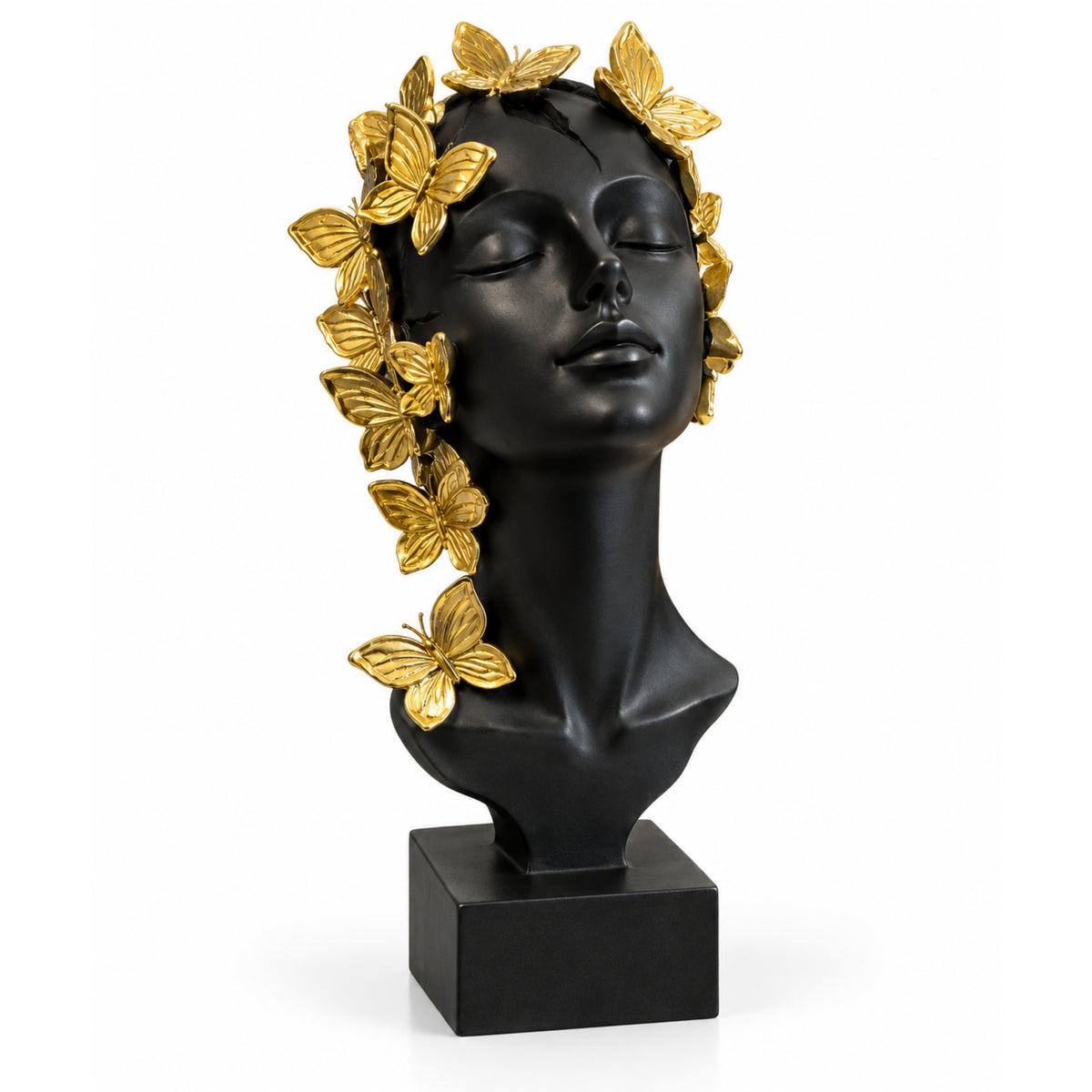 Skulptur Frau, Butterfly schwarz