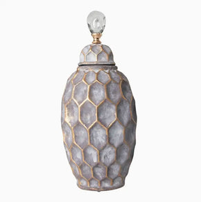 Tibor Embossed Gray Ceramic