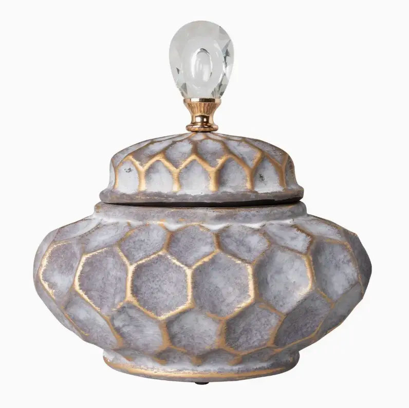 Tibor Embossed Gray Ceramic