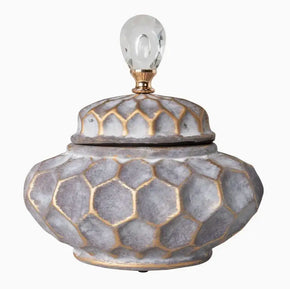 Tibor Embossed Gray Ceramic